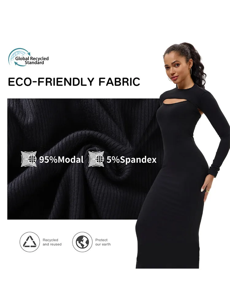 2-in-1 Shaping Bodycon Dress with Built-In Shapewear