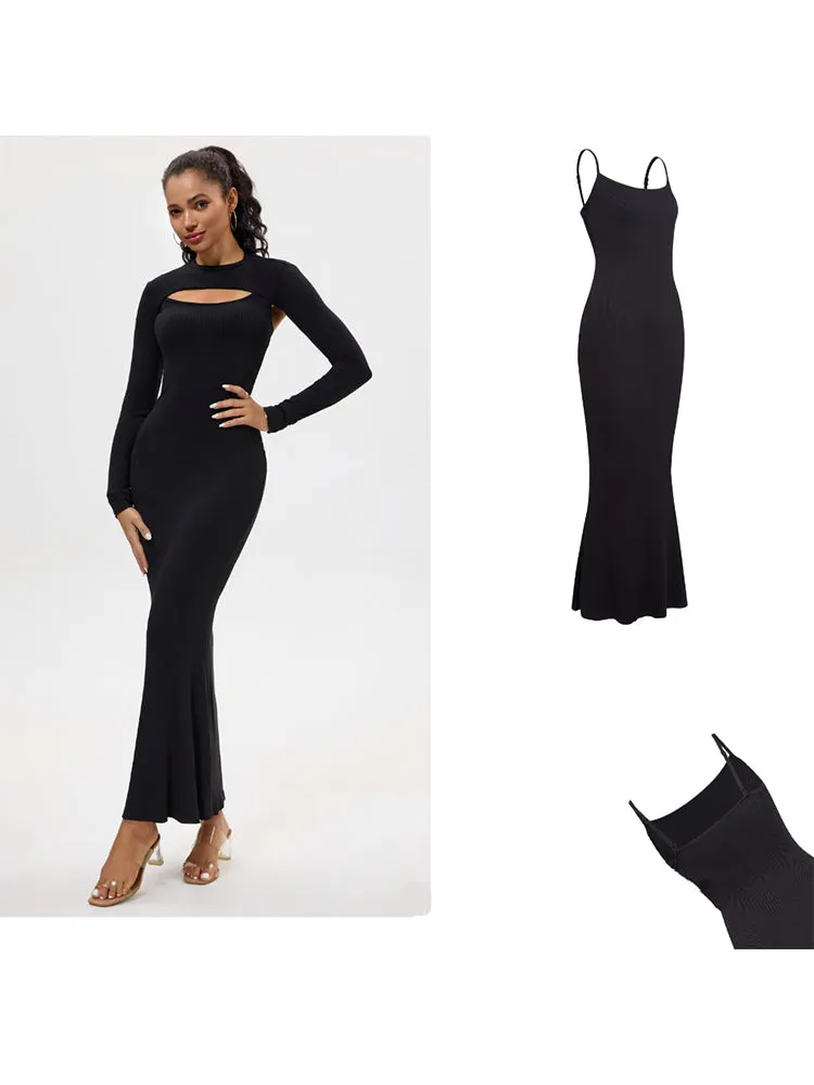 2-in-1 Shaping Bodycon Dress with Built-In Shapewear