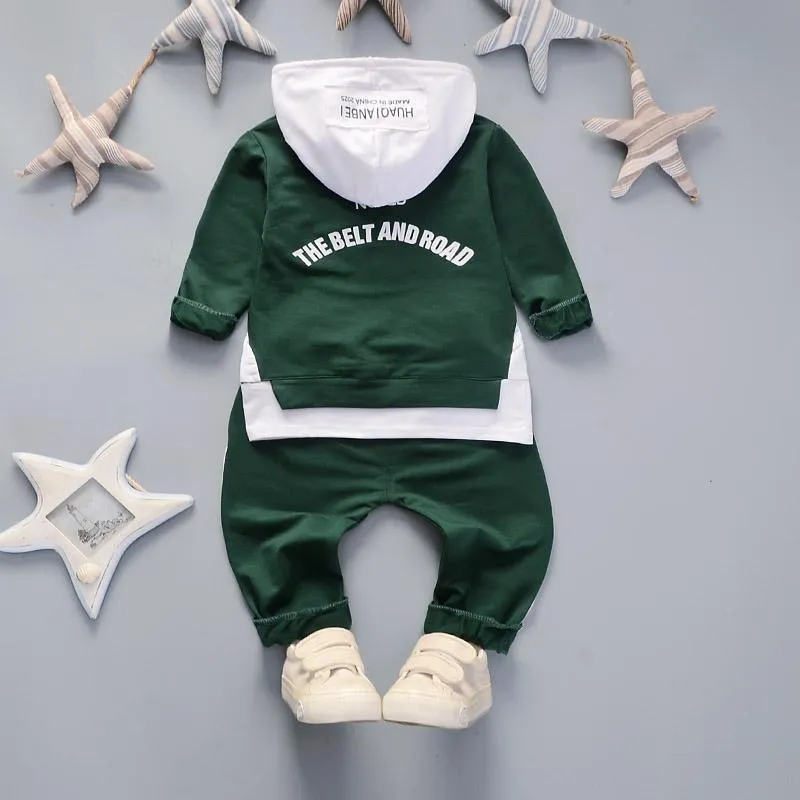 2-piece Letter Pattern Hoodie & Pants for Children Boy