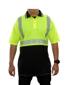 302CTLB Hi-Vis Two-Tone Birdseye Safety Polo Shirt with Comfort Trim by 3MTM