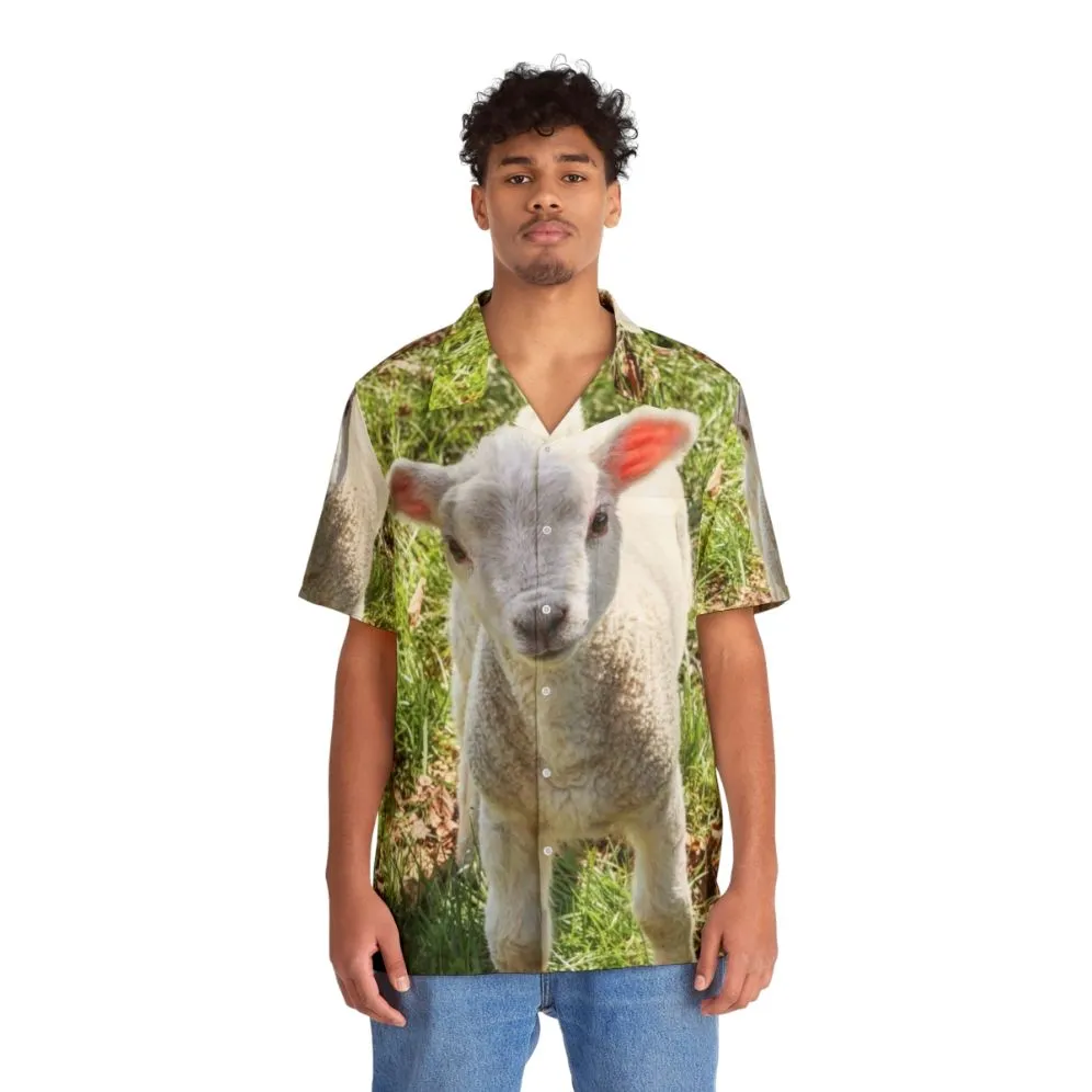 Adorable Baby Lamb Hawaiian Shirt for Spring
