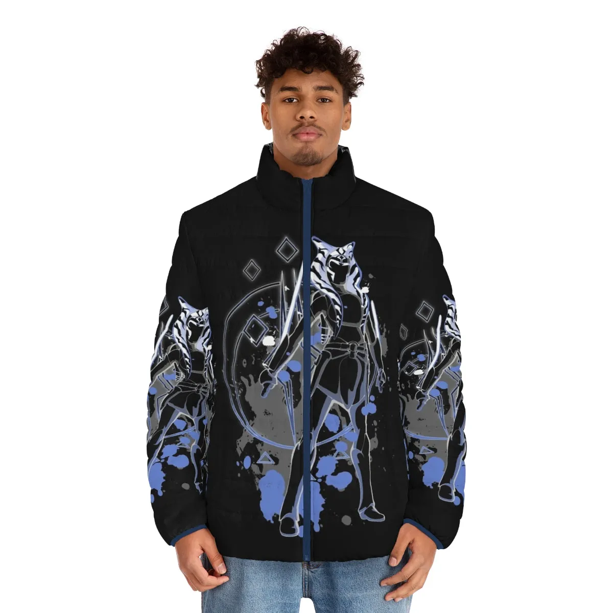 Ahsoka Tano Inspired Puffer Jacket - Star Wars Togruta Jedi Sci-Fi Fashion