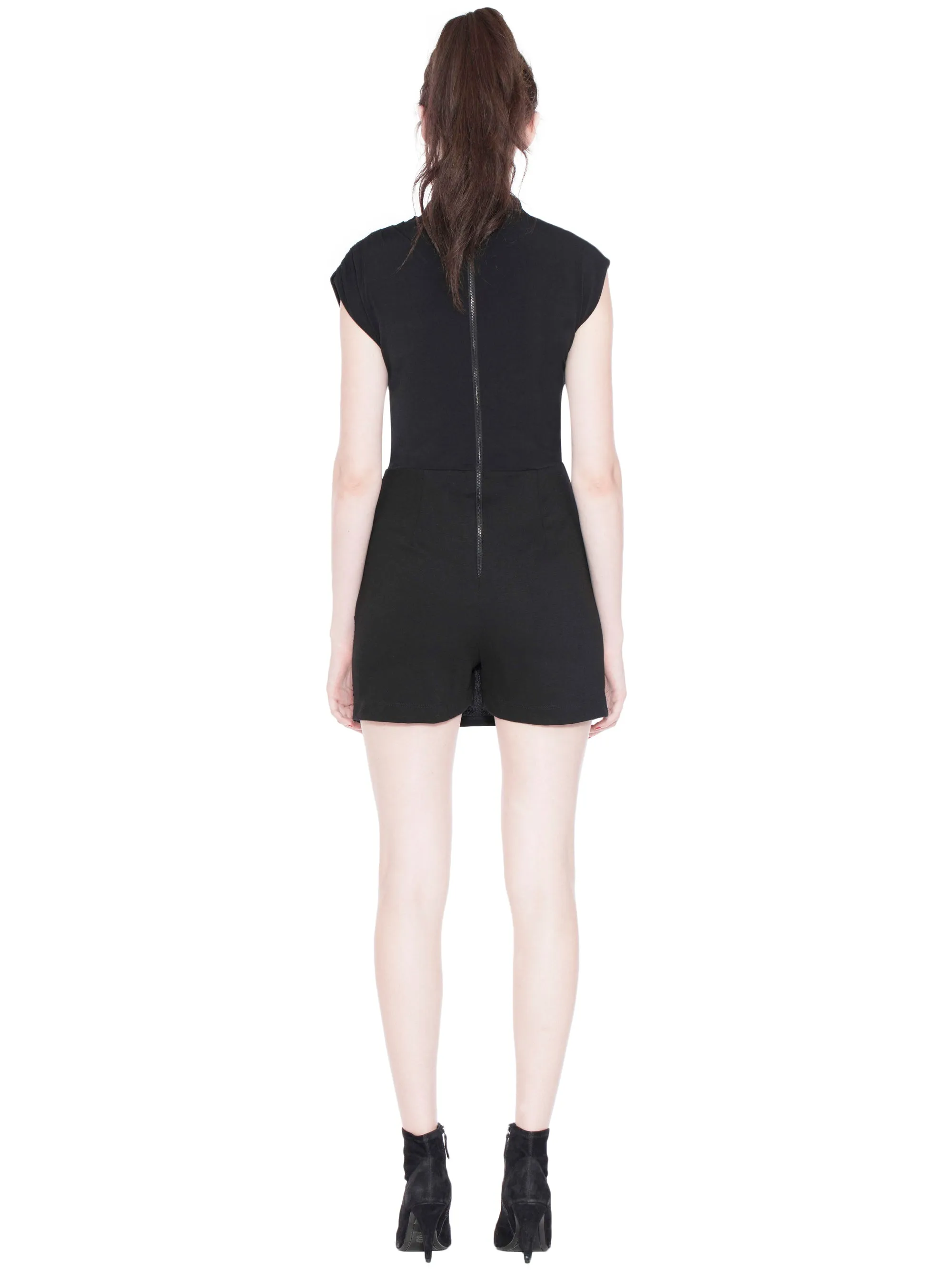 Alice   Olivia - Suellen Draped Romper