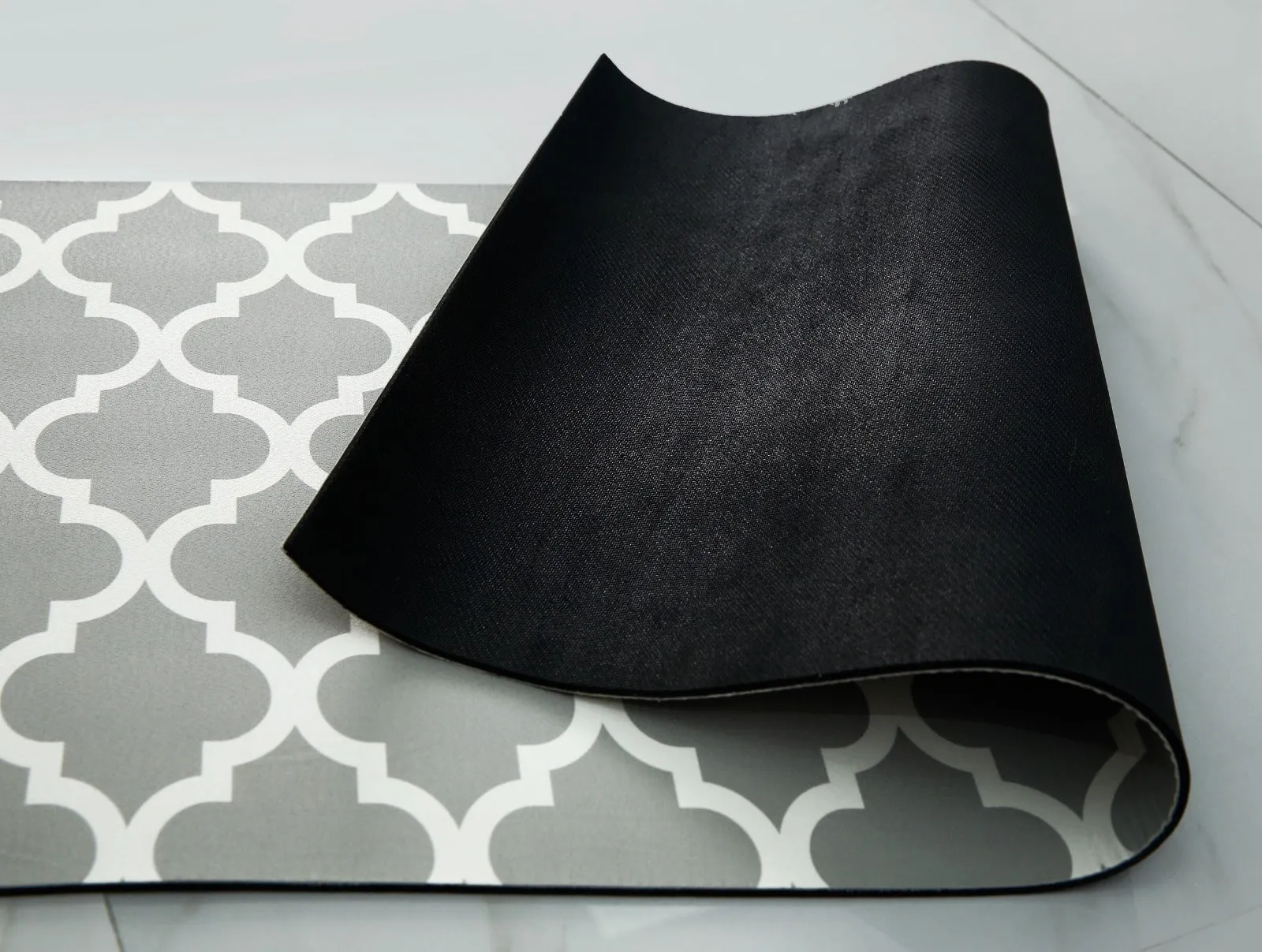 AntiSkid Dish Drying Protector Mat-5327 Grey Geometric