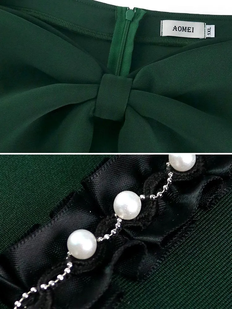AOMEIDRESS Cocktail Dresses Bowtie Mini Bodycon Party Dress for Women