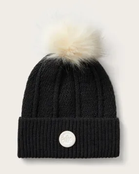 Baby Willow Pom Beanie in Black