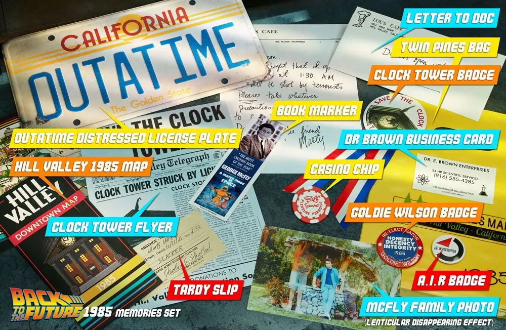 back to the future time travel memories kit standard edition  merchandise  movies  gadget