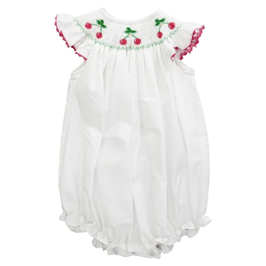 Bailey Boys Smocked Cherries Bishop Short Romper