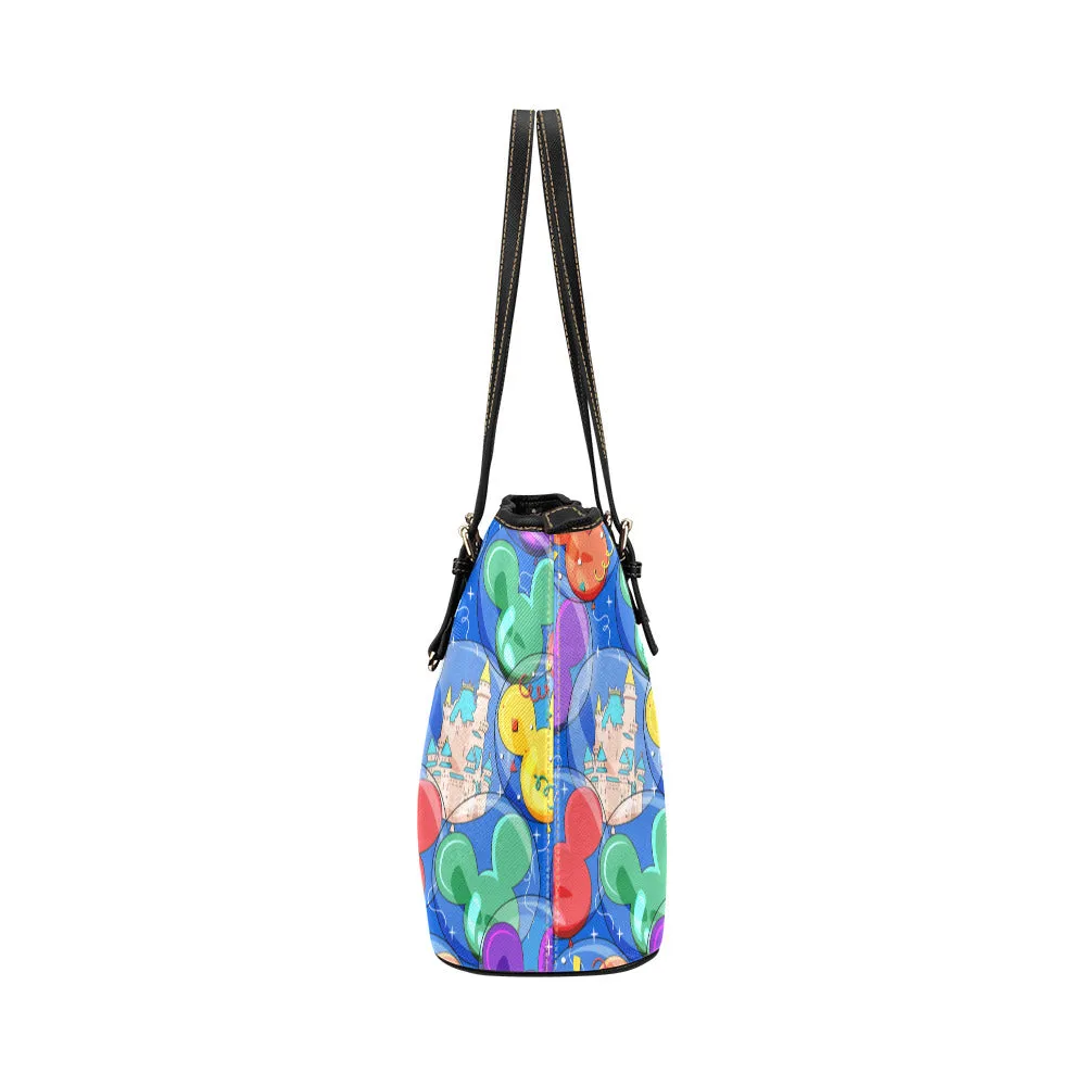 Balloon Collector Leather Tote Bag