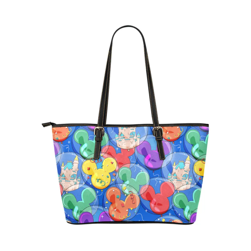 Balloon Collector Leather Tote Bag