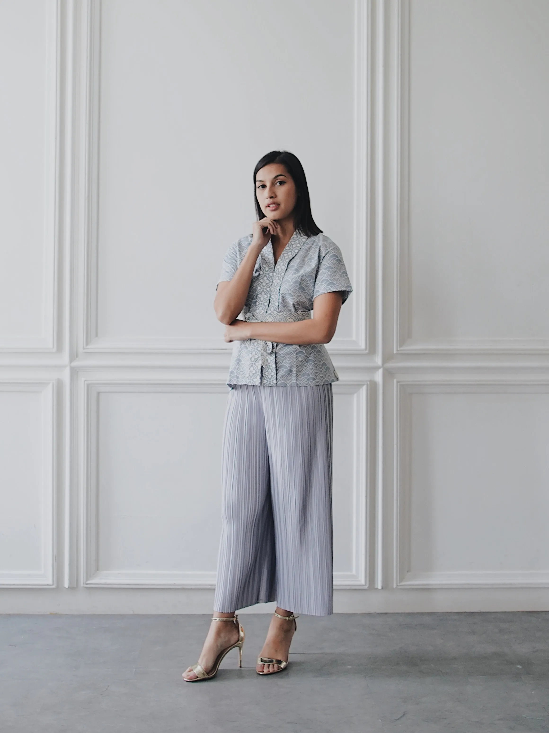 Basic Double Pleated Culottes Maxi