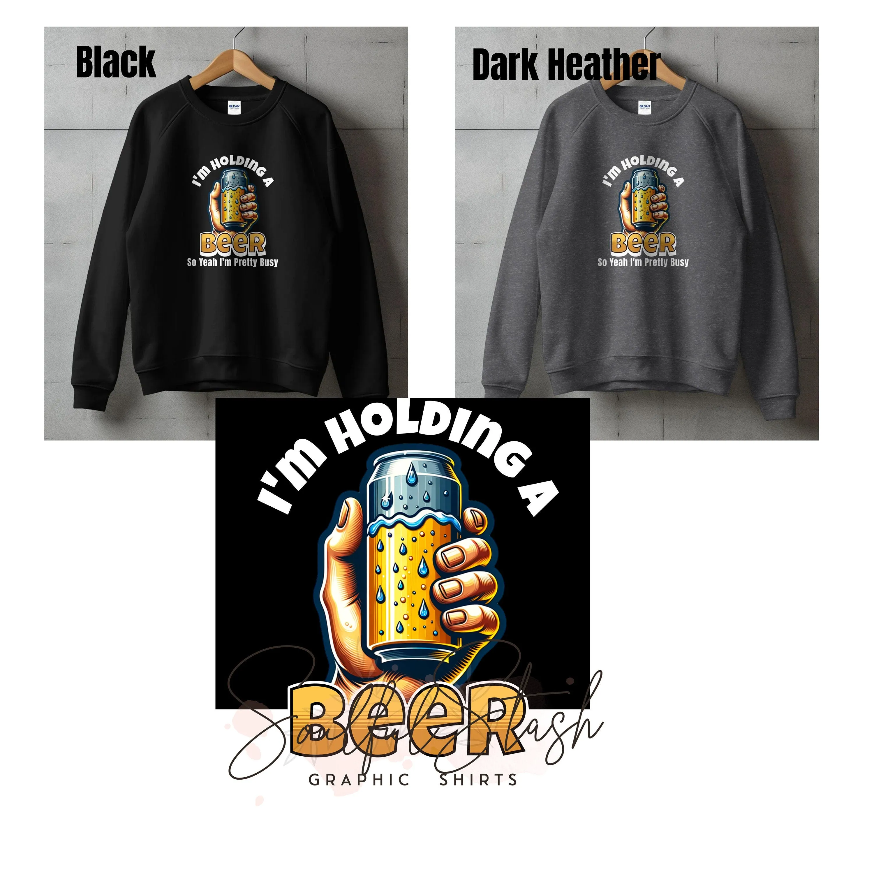 Beer Lover T-Shirt, Colorful Beer Can Design, Fun Casual Drinkers Tee, Unisex Adult Sizes, Father's Day Sweatshirt