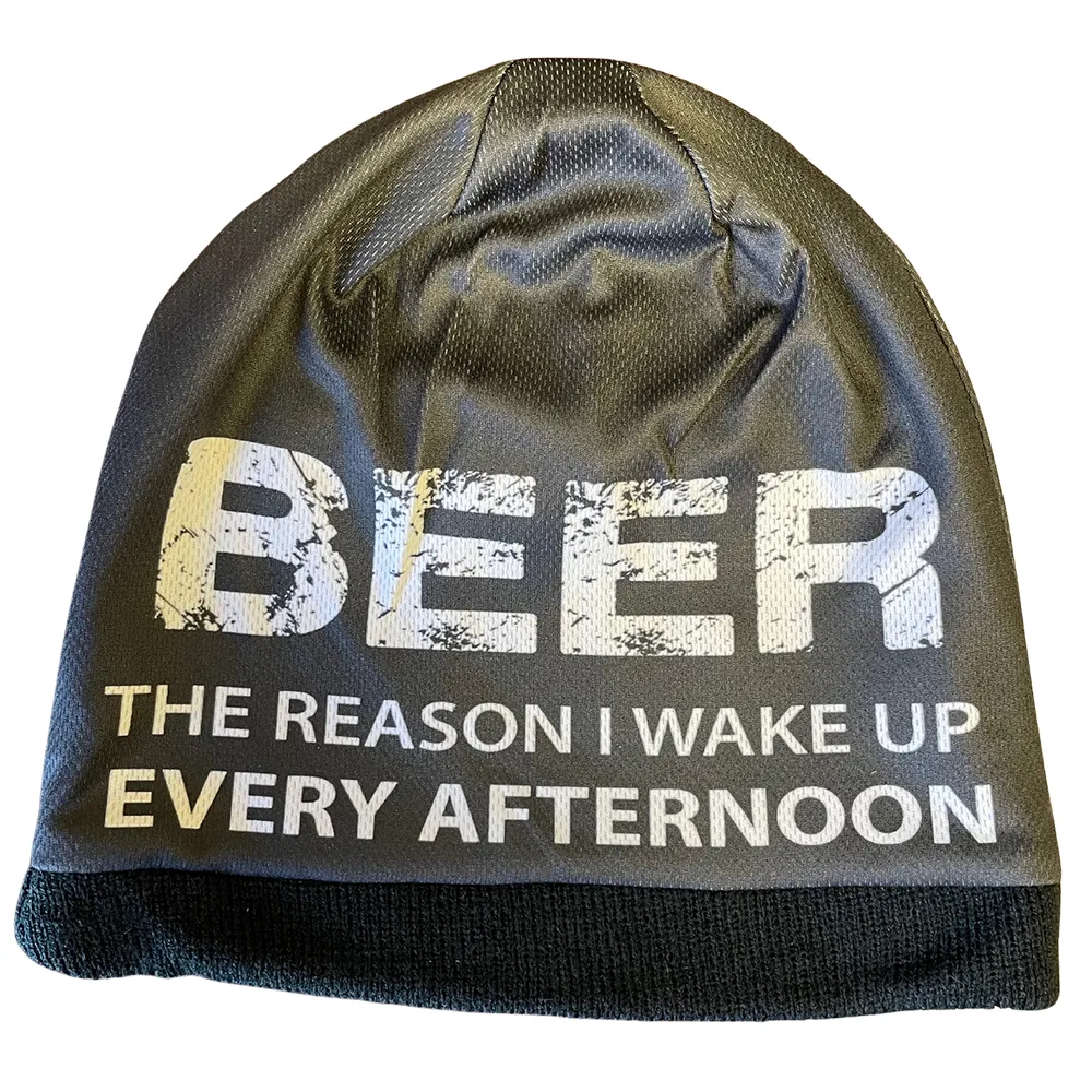 Beer The Reason I Wake Up Every Afternoon Beanie