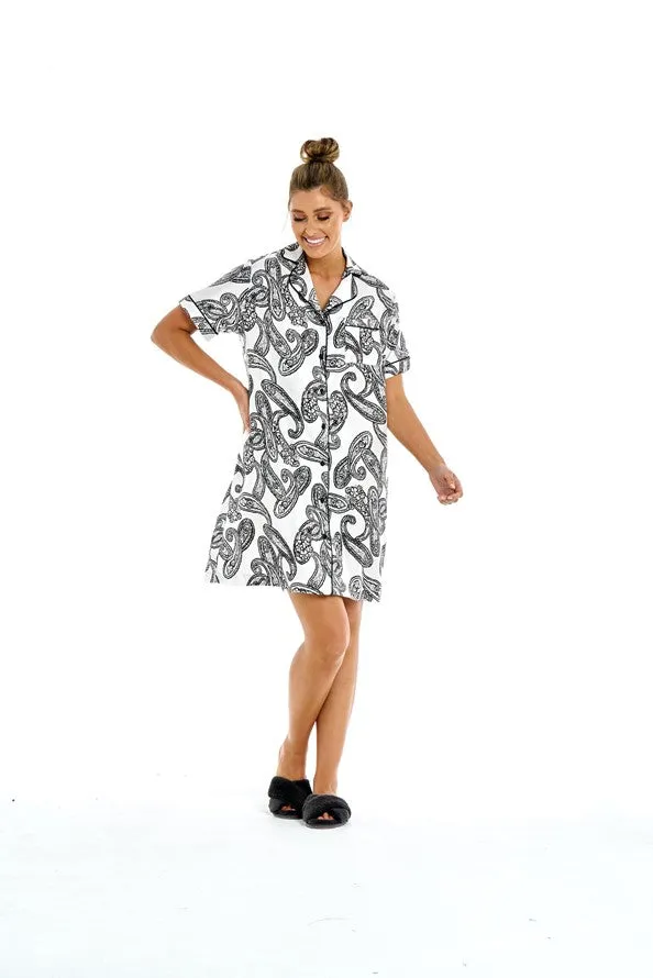 BETTY BASICS - Slumber Nightie in Paisley - Last One! Size Large