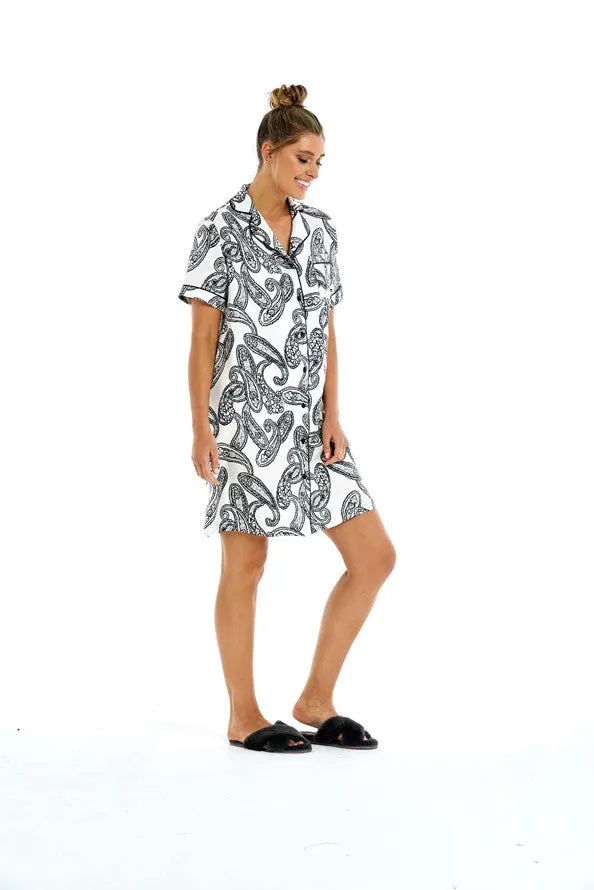 BETTY BASICS - Slumber Nightie in Paisley - Last One! Size Large