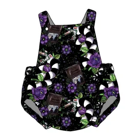 Black & White Worm Unisex Baby Romper