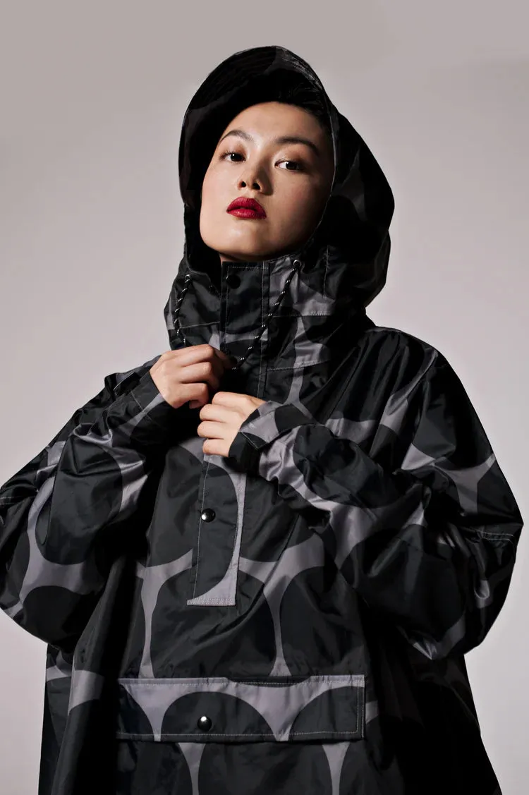 Black Polka Poncho