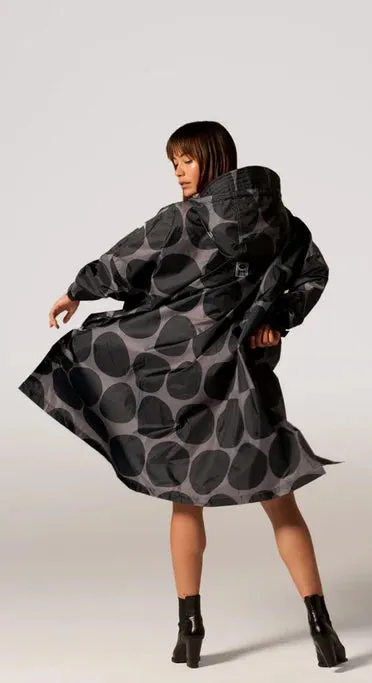 Black Polka Poncho