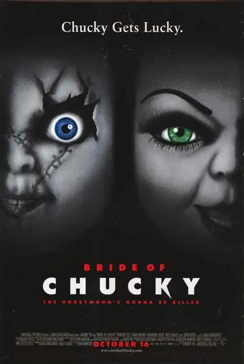 Bride Of Chucky Tiffany Gold Pendant with Necklace