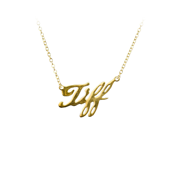 Bride Of Chucky Tiffany Gold Pendant with Necklace