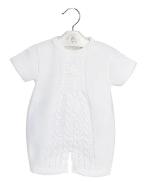 Cable Front Knitted Romper