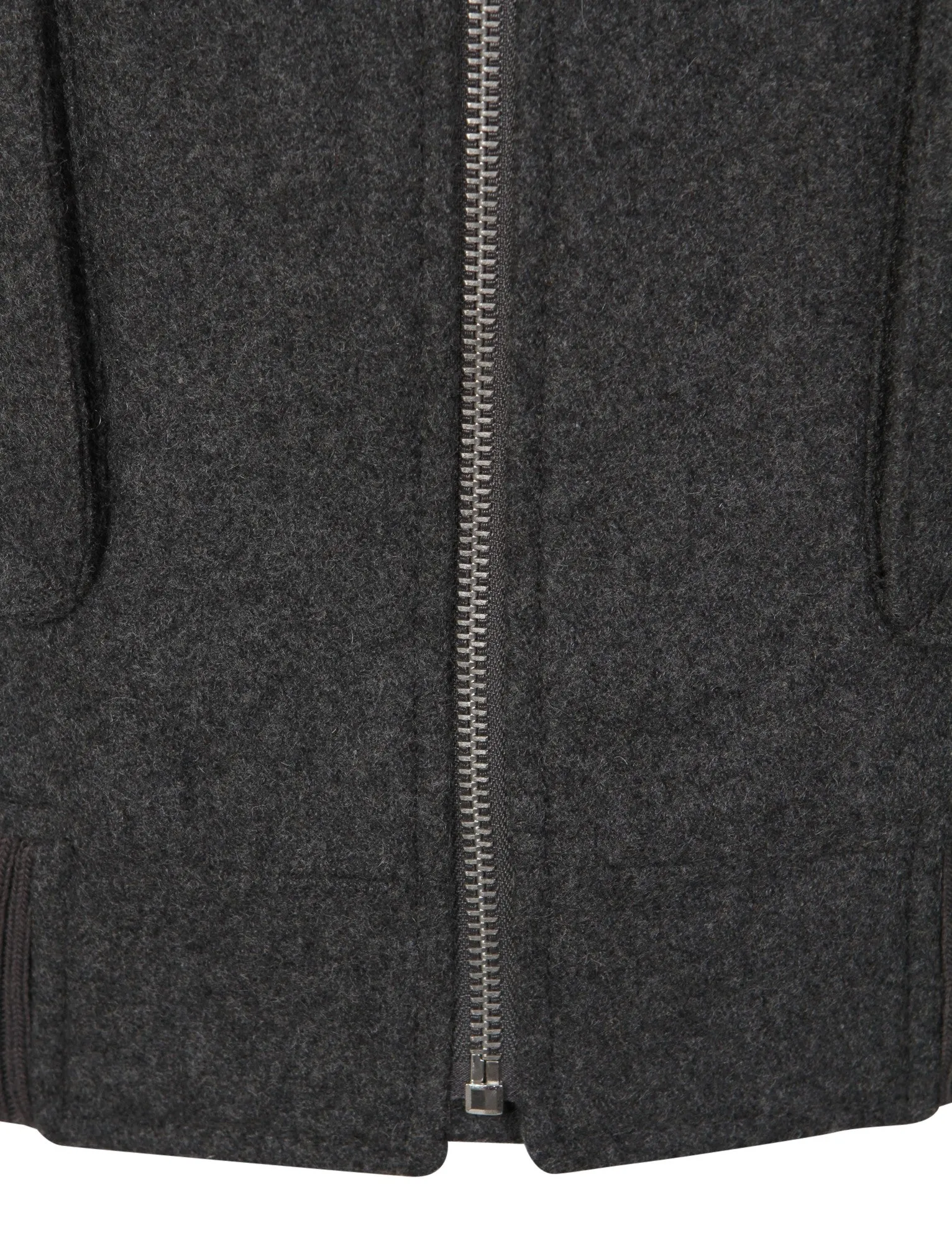 Canhem Wool Rich Borg Collar Aviator Jacket in Mid Grey Marl - Tokyo Laundry
