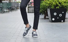 Casual Canvas Men's Loafers With Star Print