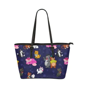 Cat Favorites Leather Tote Bag