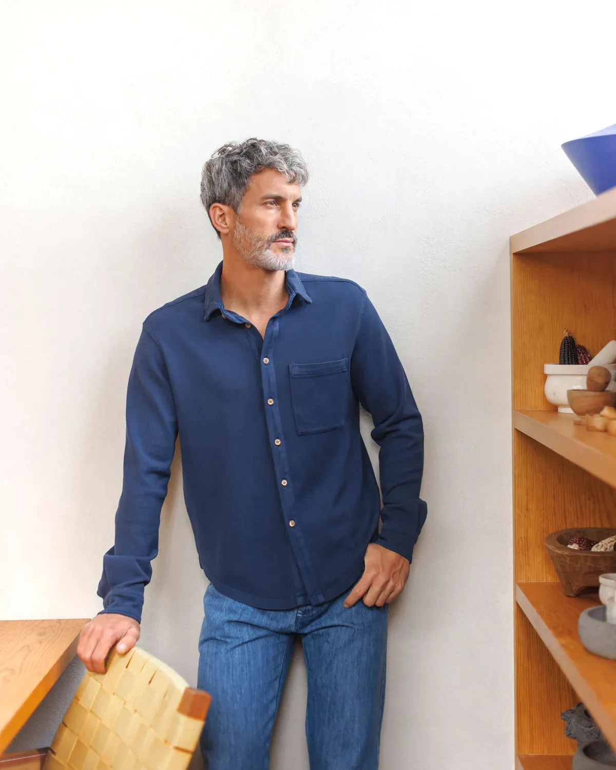 Caza Knit Shirt - Indigo