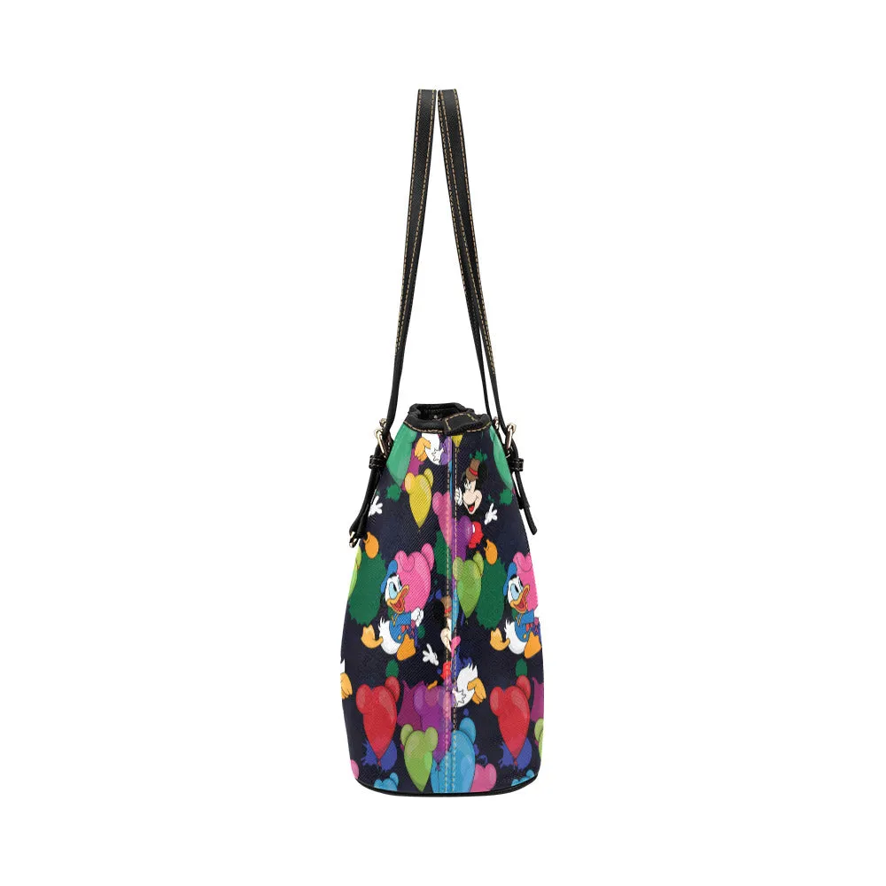 Character Balloons Leather Tote Bag