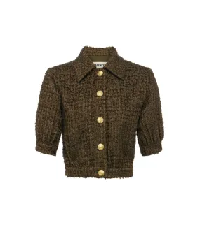 Cove Crop Short Sleeve Jacket in Pine