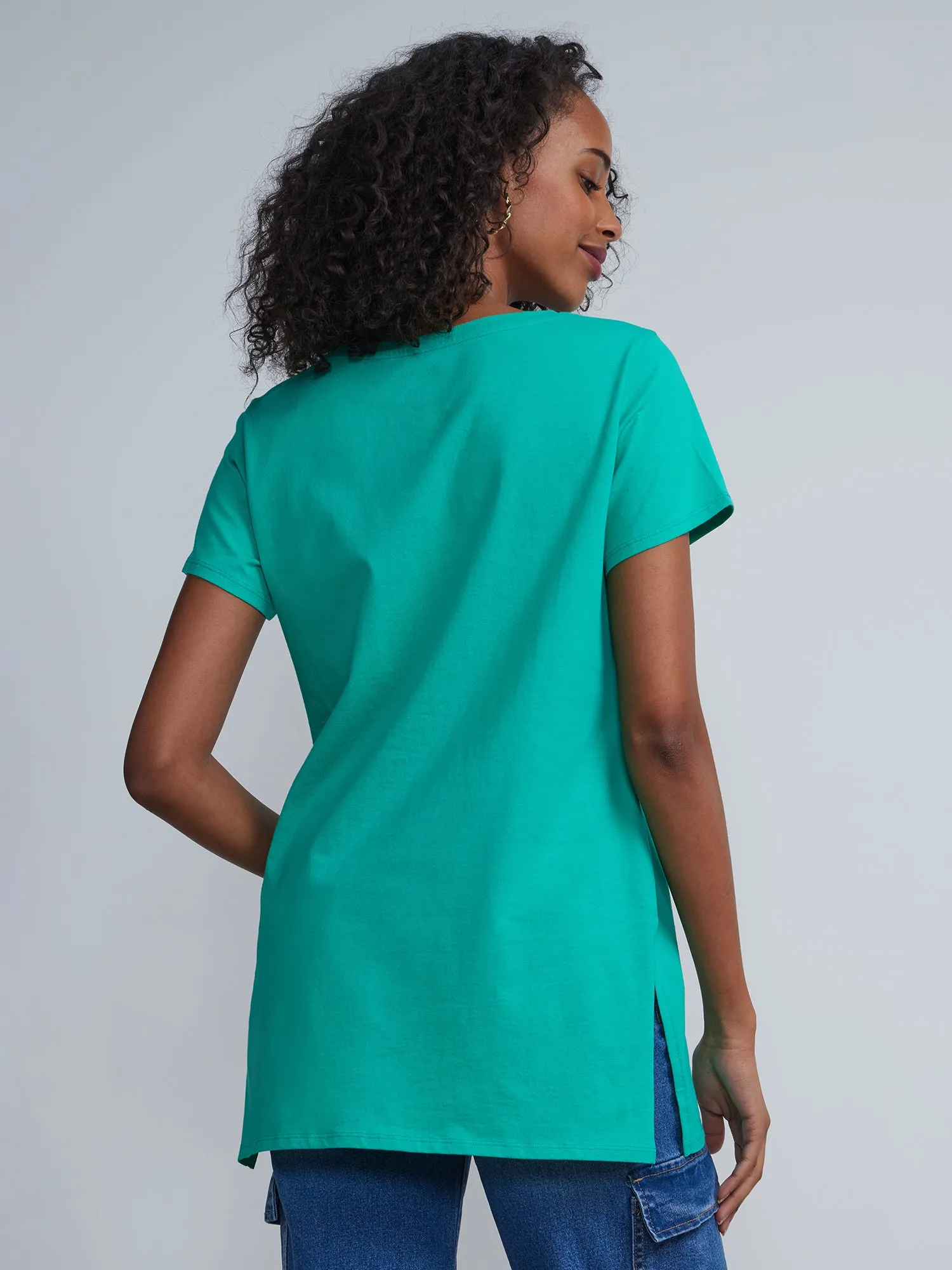 Criss-Cross Front Tunic Top