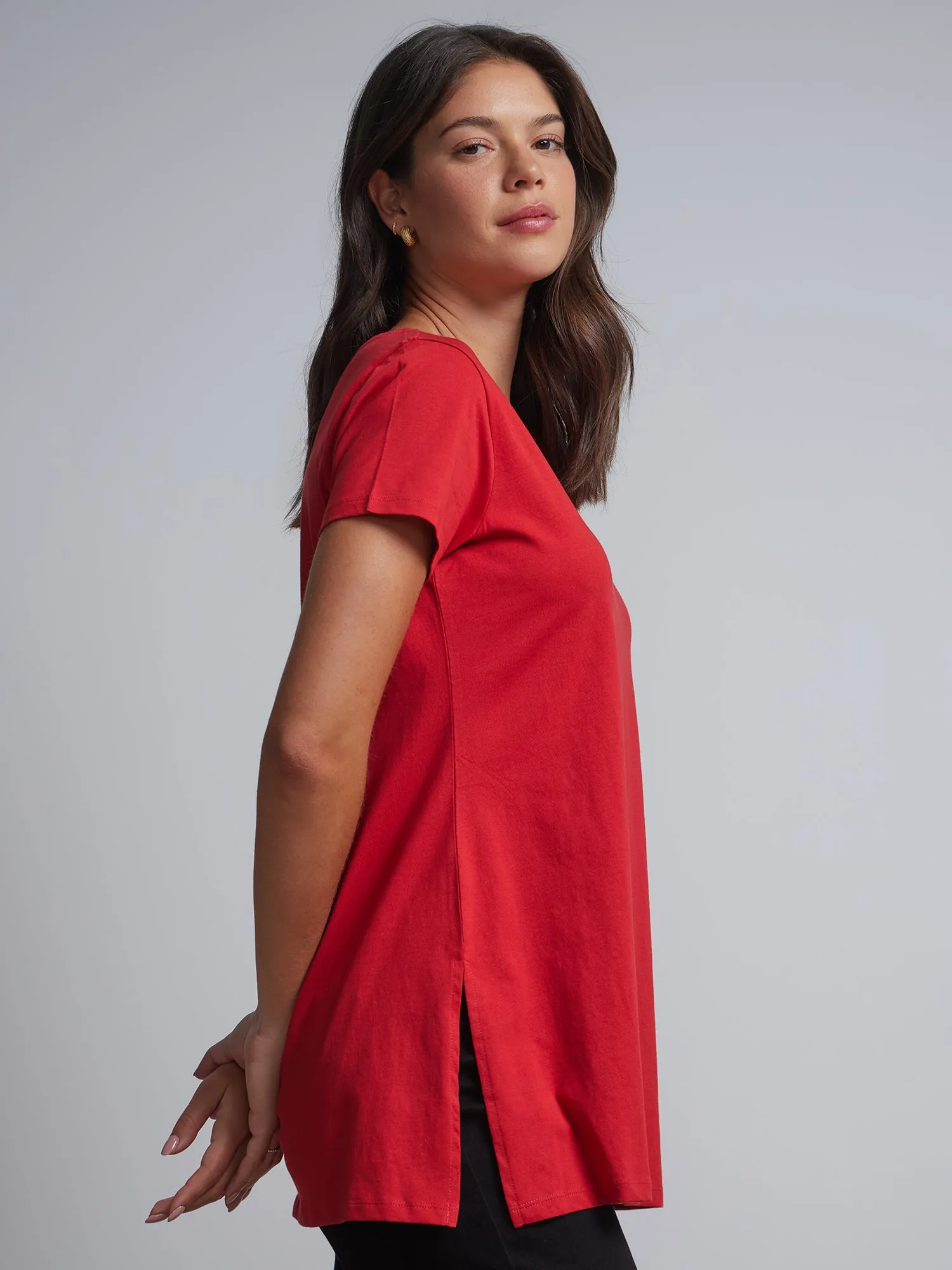 Criss-Cross Front Tunic Top