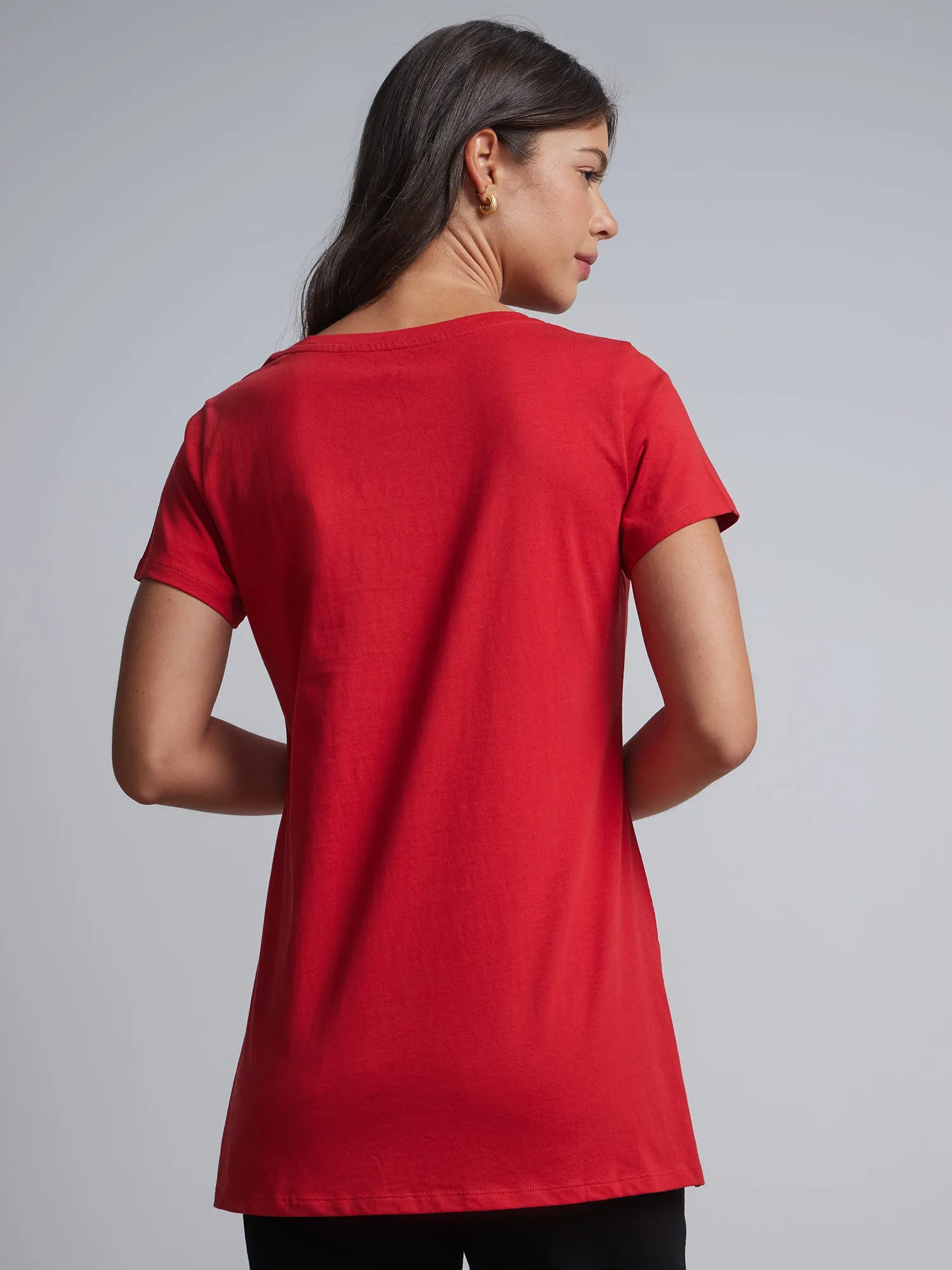 Criss-Cross Front Tunic Top