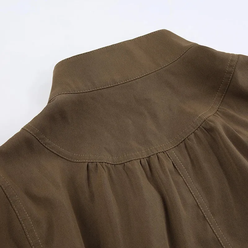 Cropped Bomber Jacket Snug Fit