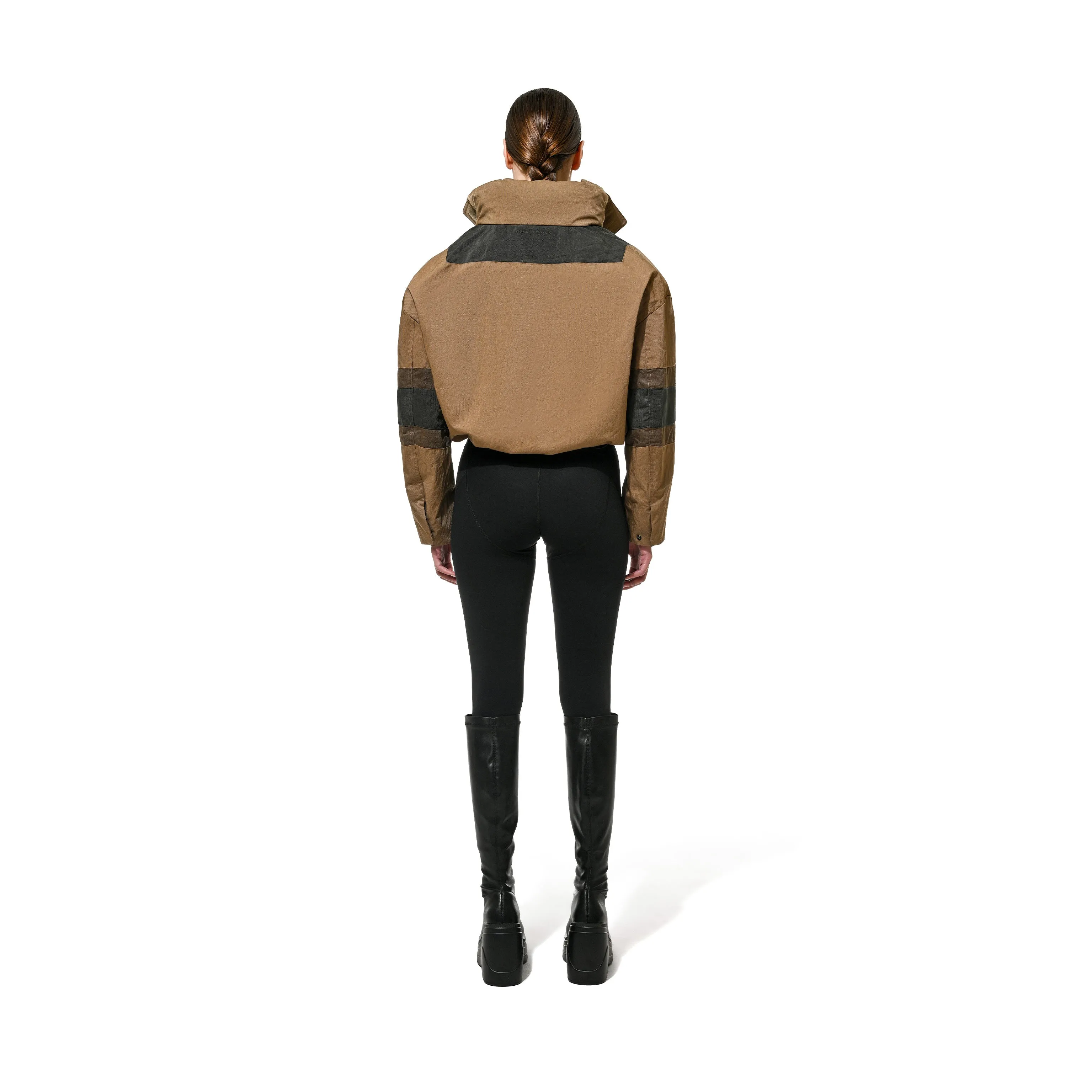 CROPPED TECH ANORAK - MOCHA