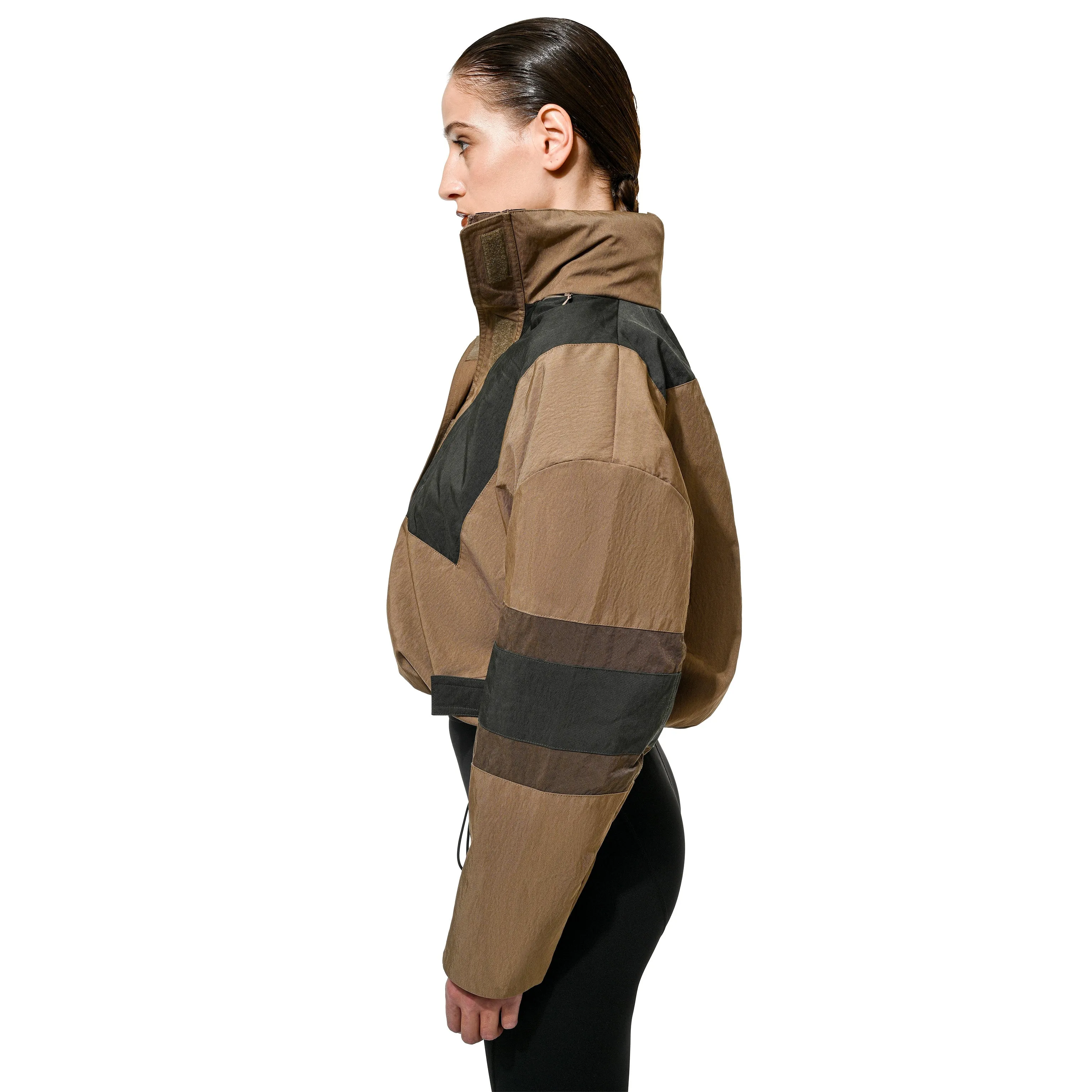 CROPPED TECH ANORAK - MOCHA