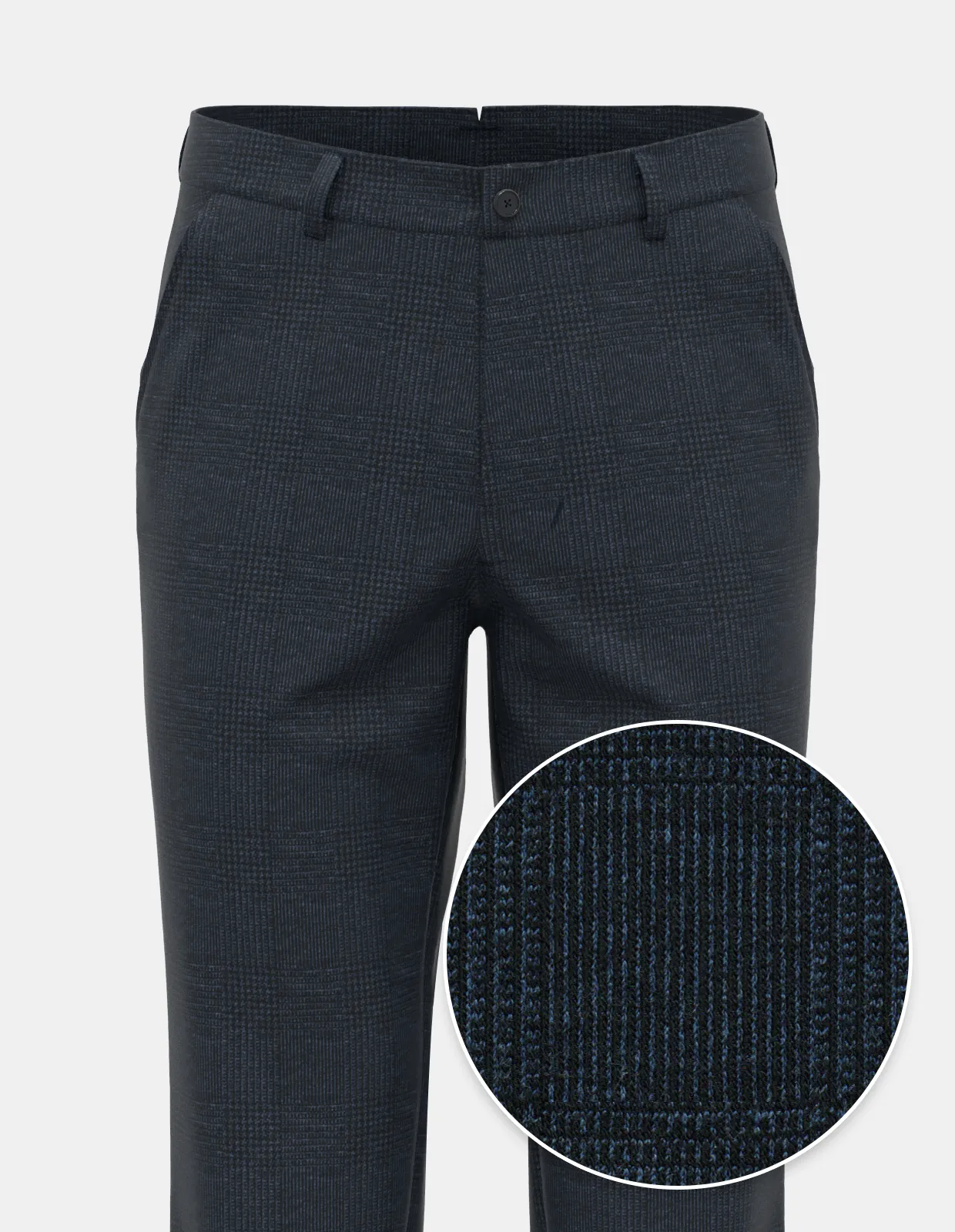 Deep Navy Prince of Wales Check | Chino