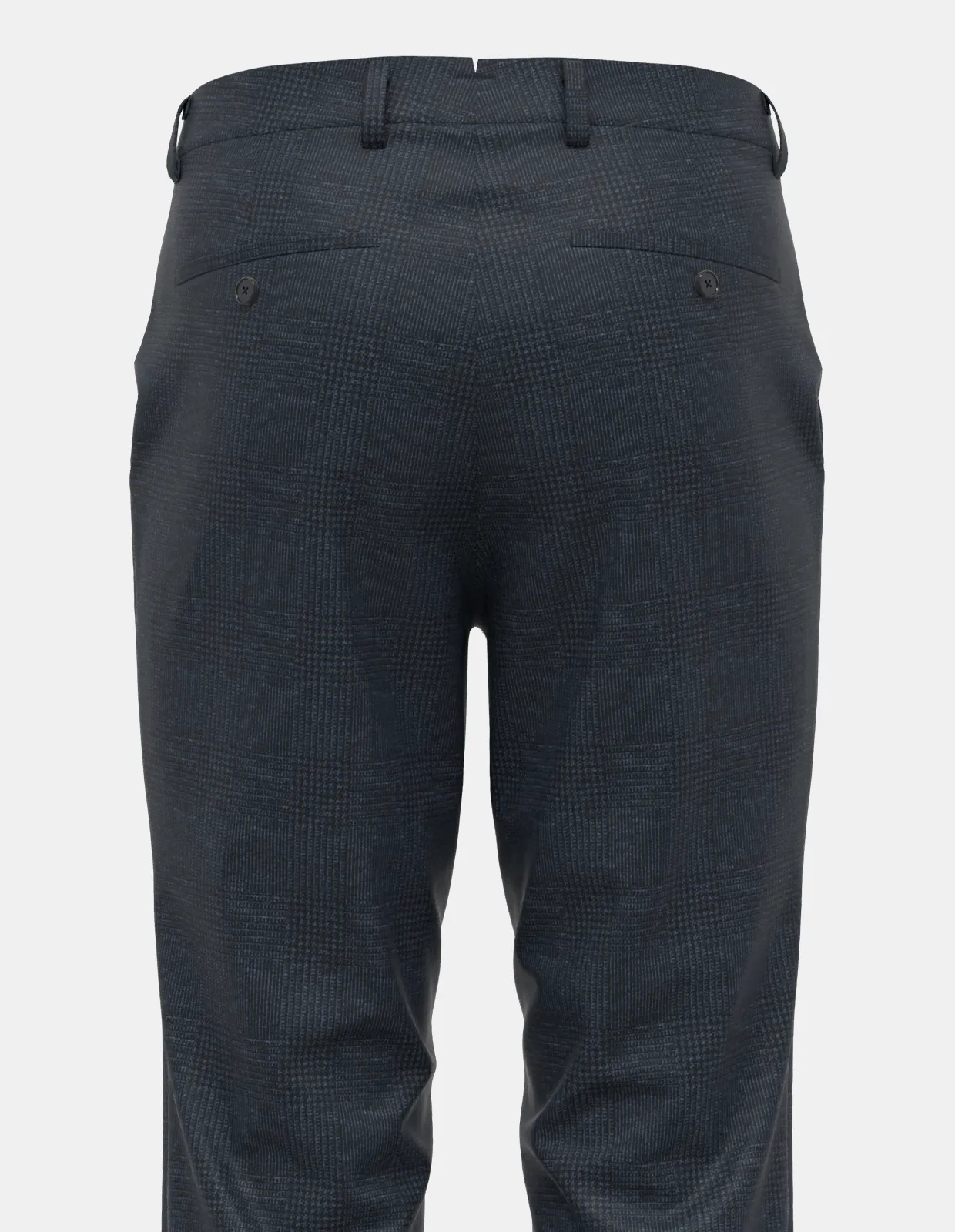 Deep Navy Prince of Wales Check | Chino