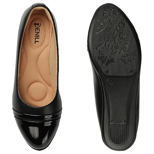 Denill Women and Girls Black Bellies 9 UK