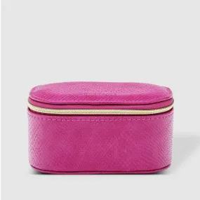 Ellie Jewellery Box | Lizard Fuschia