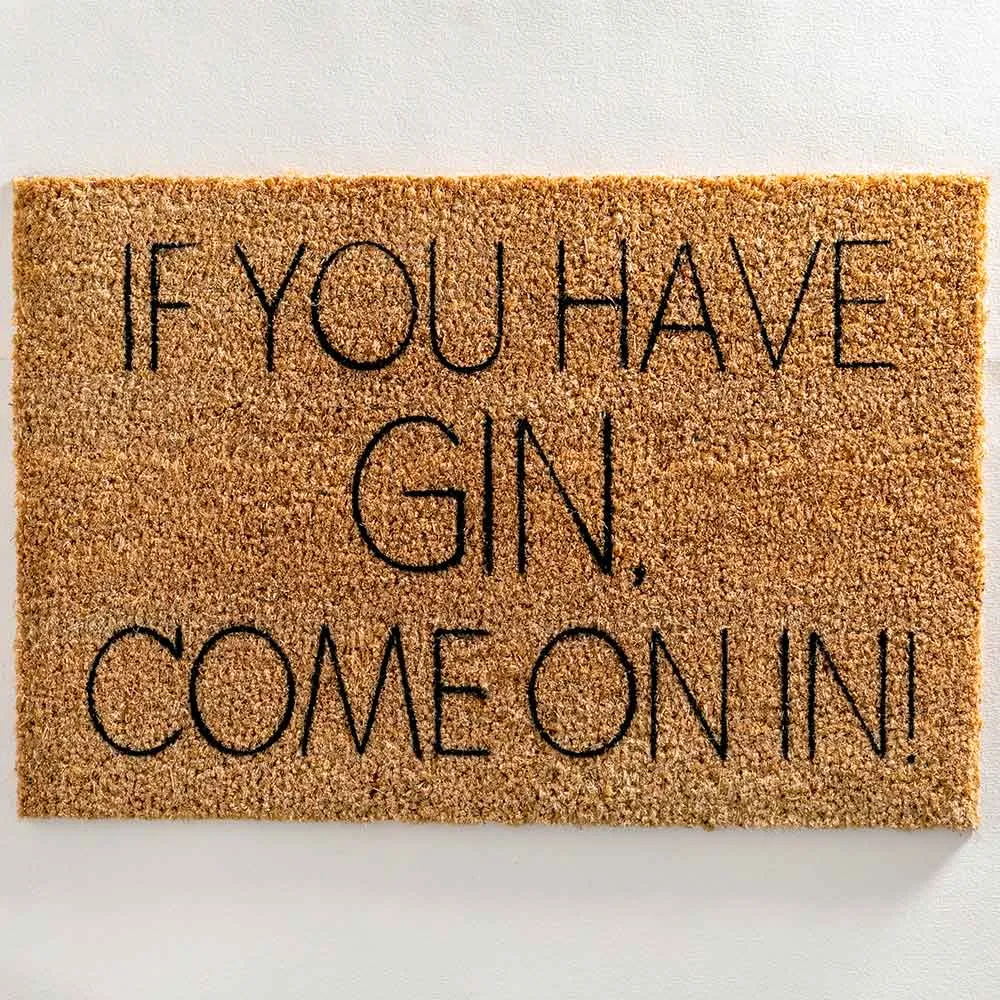 Front Doormat Indoor Outdoor Custom If You Have Gin Come On In