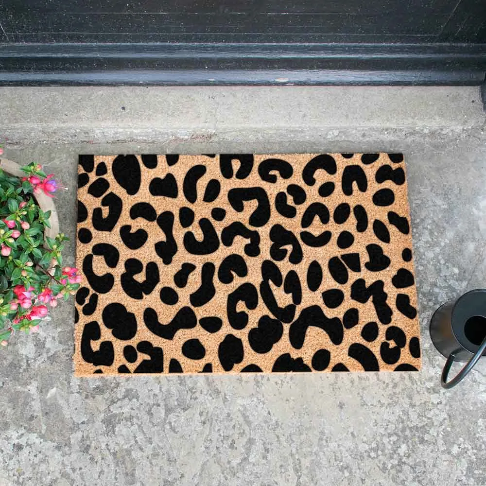 Front Doormat Indoor Outdoor Custom Leopard Print