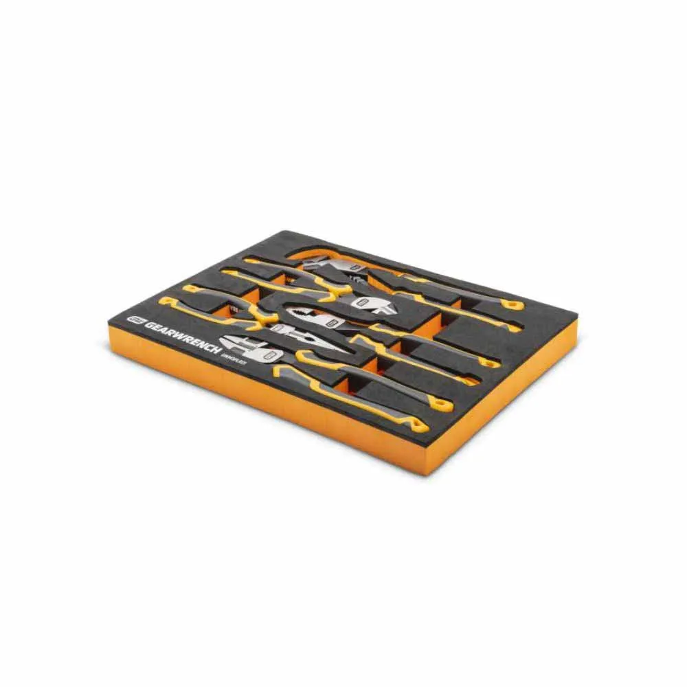 Gearwrench GWMSPLR01 5 Piece PITBULL Cushion Grip Pliers Set in Foam Storage Tray