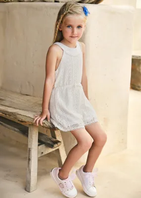 Girls guipure romper Better Cotton