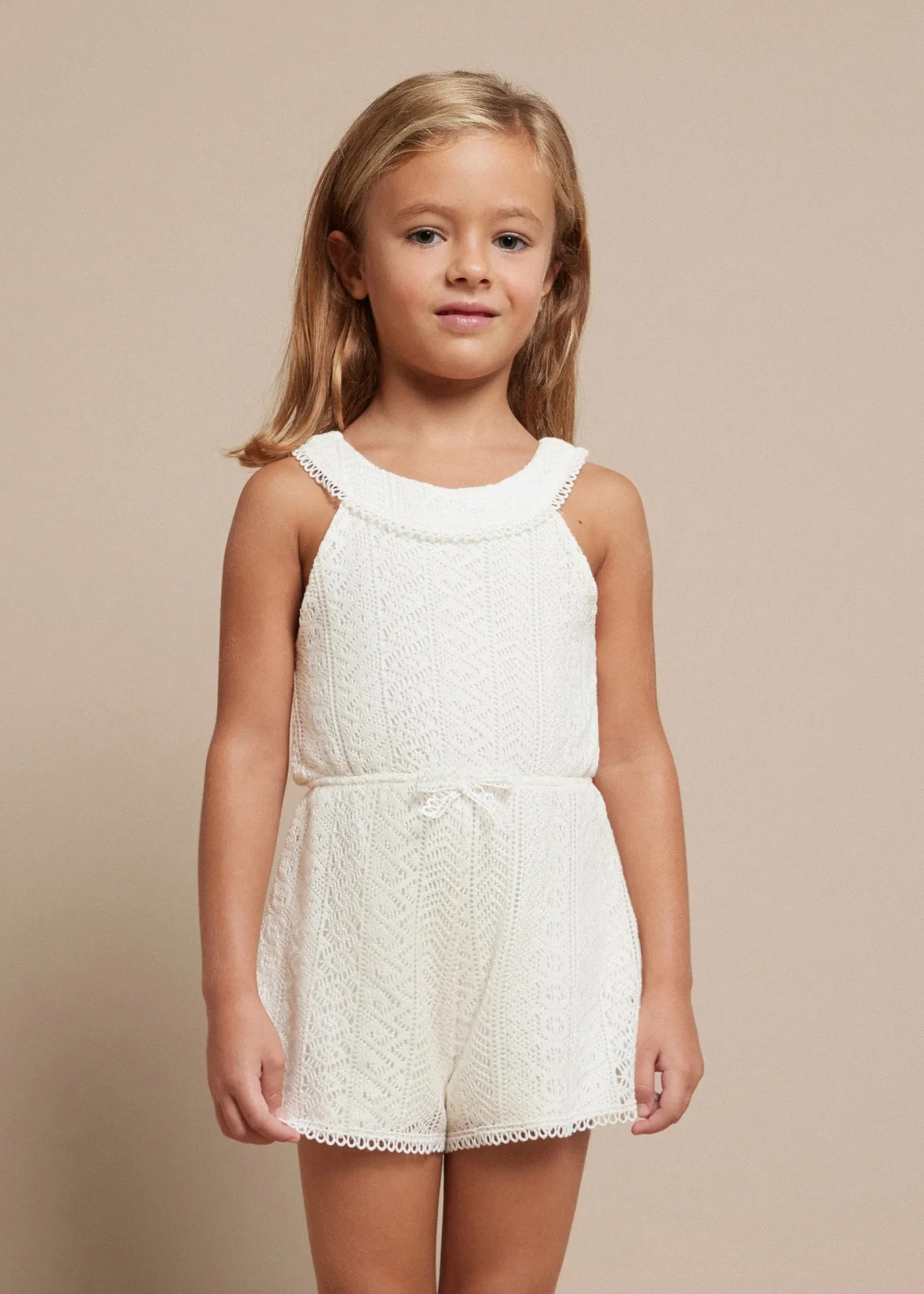 Girls guipure romper Better Cotton