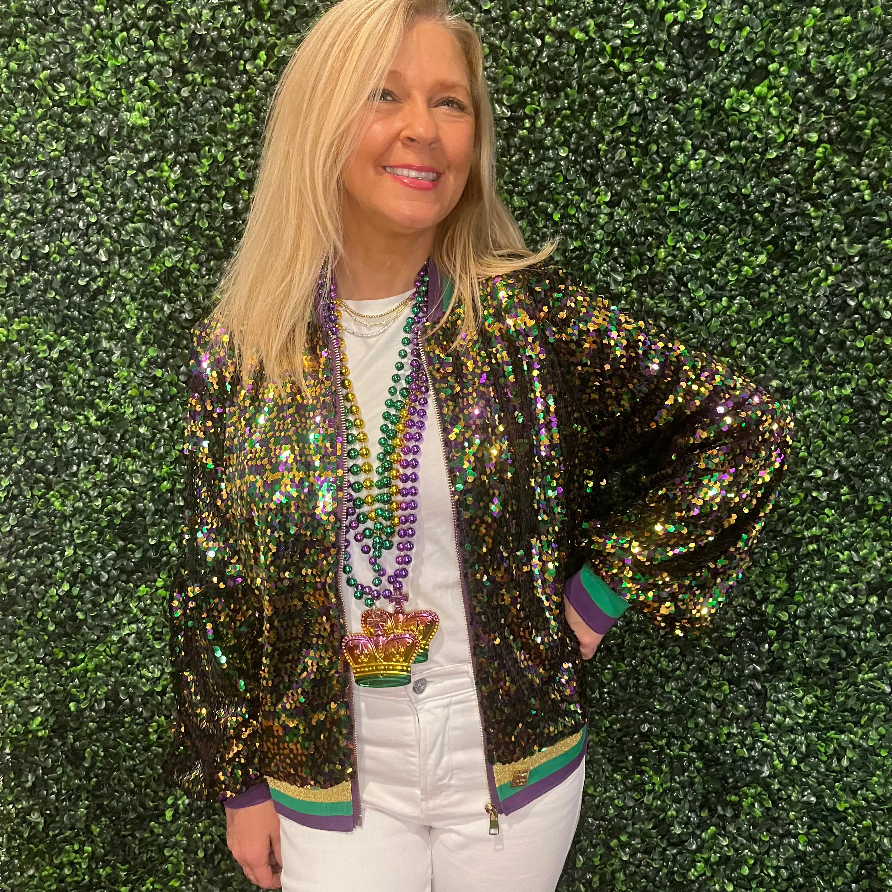 GLEAUX GIRL™ VIXIE Mardi Gras Sequin Jacket