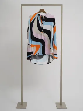 Herzen’s Angelegenheit Women's Silk Patterned Tunic Blouse 25244-6159 Col 244020