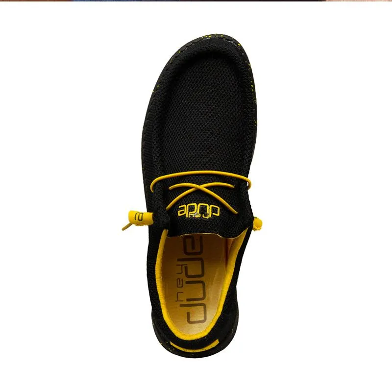 Hey Dude Men's Wally Sox Black & Yellow