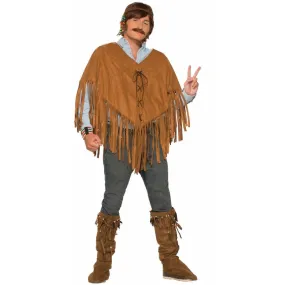 Hippie Faux Suede Poncho